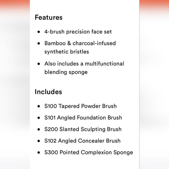 Morphe Face Shaping Essentials Bamboo & Charcoal Infused Face Brush Set - Picture 7 of 8